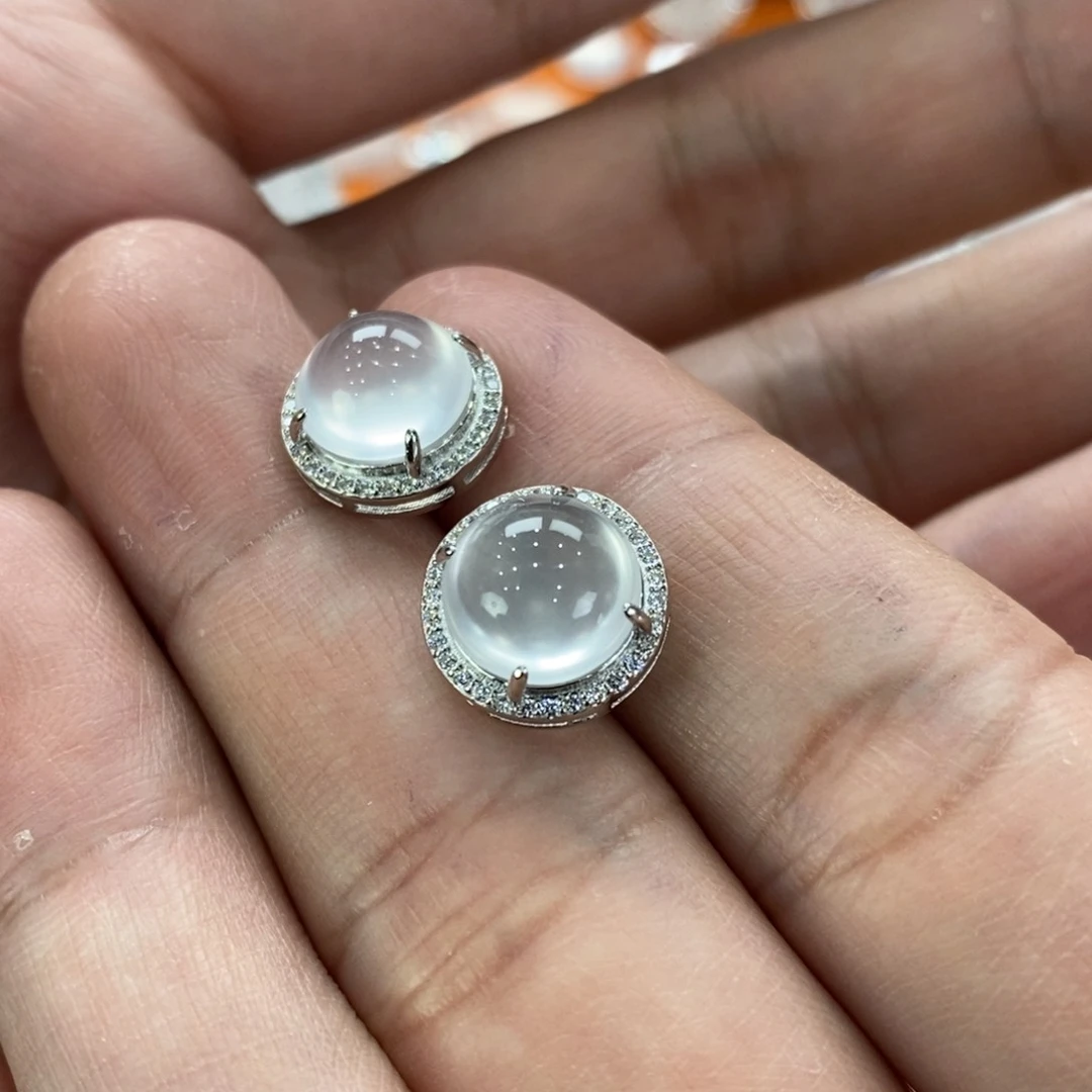 石英质玉吊坠(赠链)银S925镶嵌