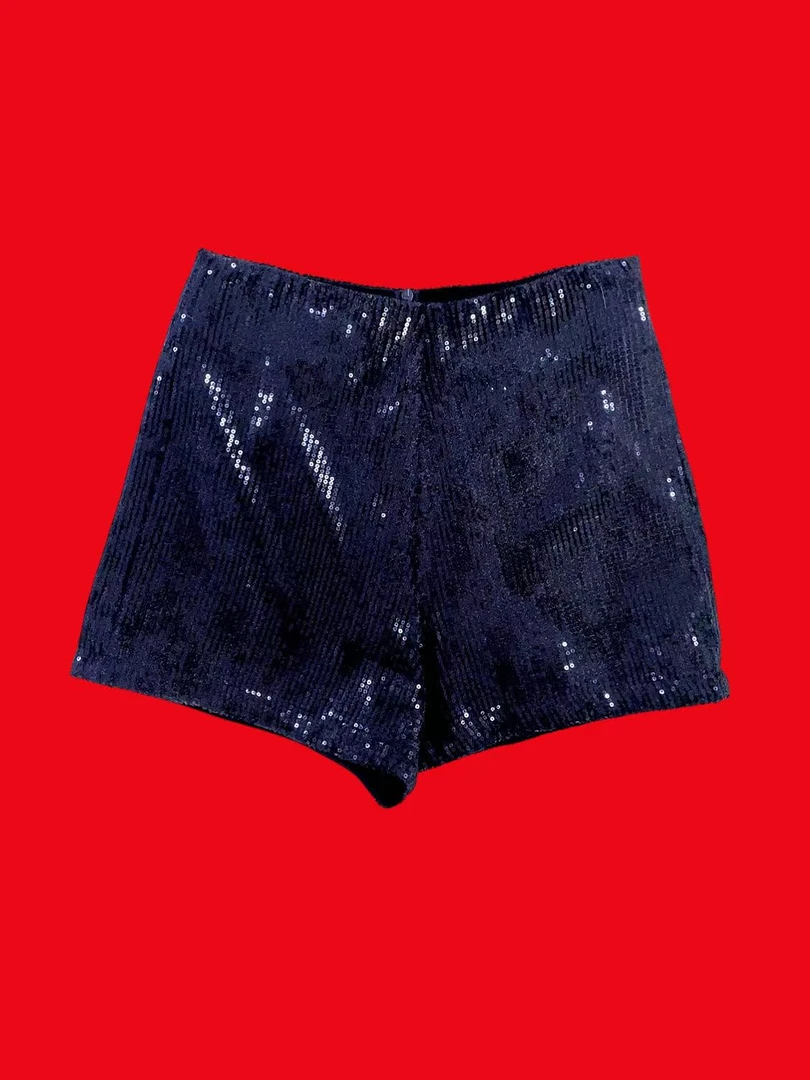 曼老板3250--超重工辣妹款亮片短裤