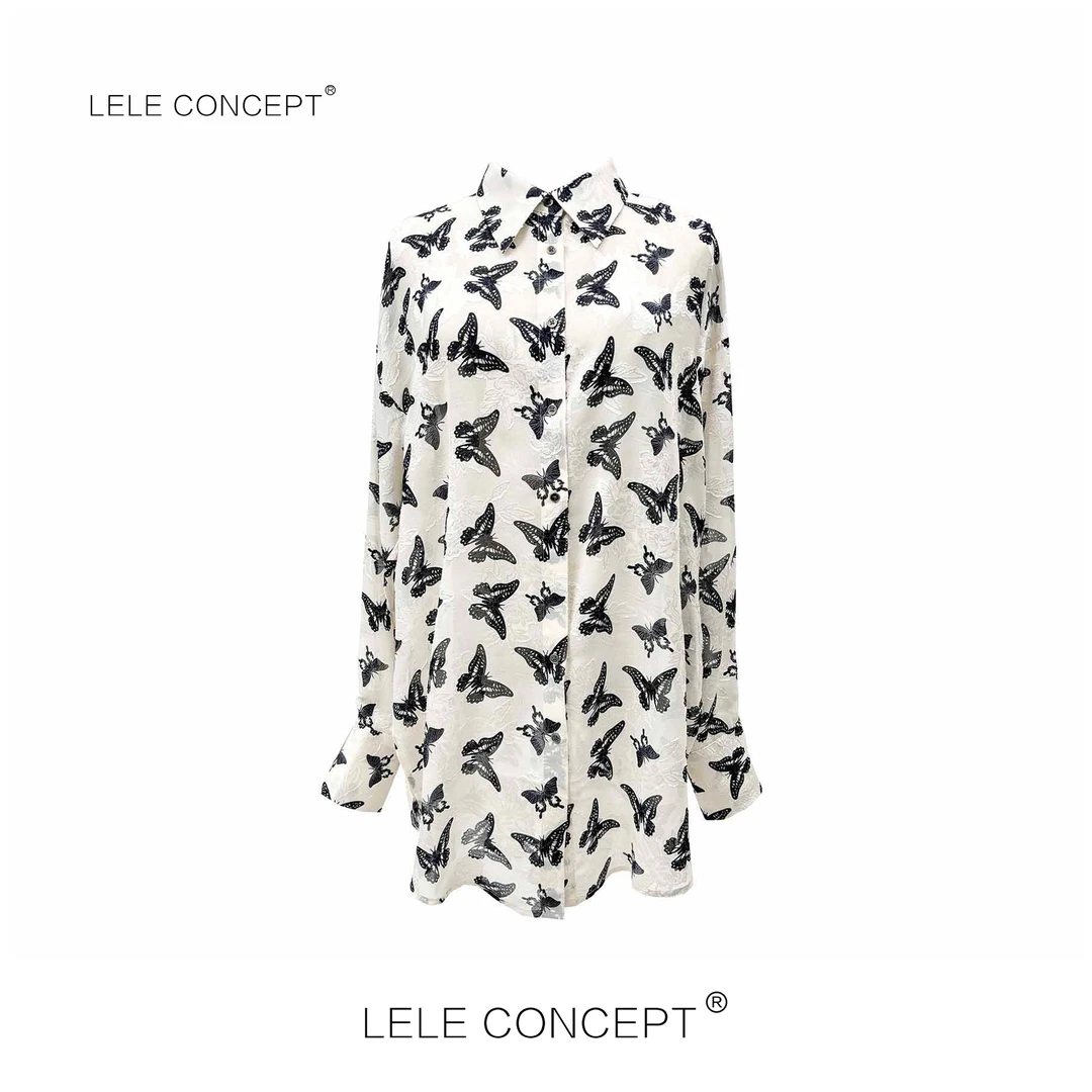 LELE CONCEPT丨春款时尚洋气设计感蝴蝶衬衫S0746
