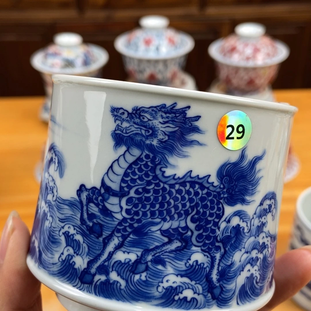 手绘现代茶具非古董