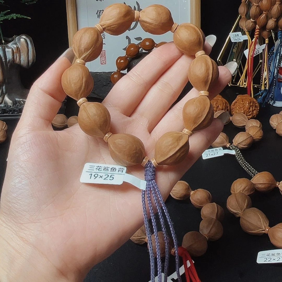 江***屿手串/手链橄榄核1925三花鲨鱼背➕小囧脸