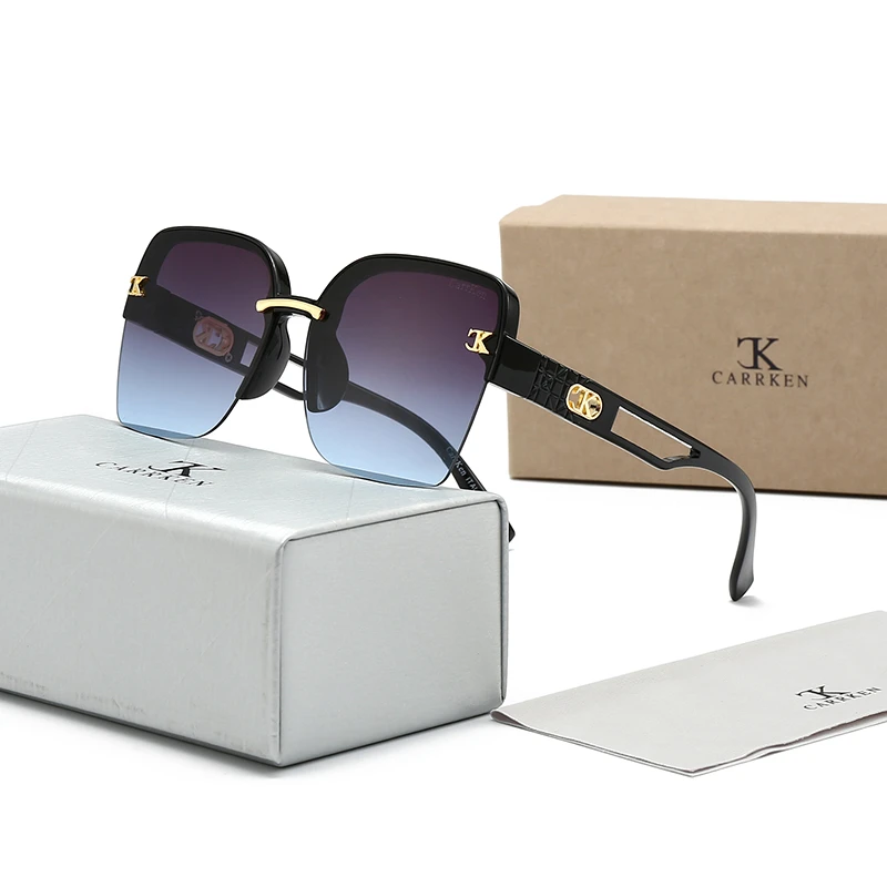 新款网红轻奢偏光太阳镜女瘦脸时尚复古大框潮流墨镜遮阳防紫外线