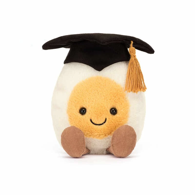英国jellycat趣味毕业蛋博士水煮蛋玩偶可爱毛绒娃娃公仔礼物