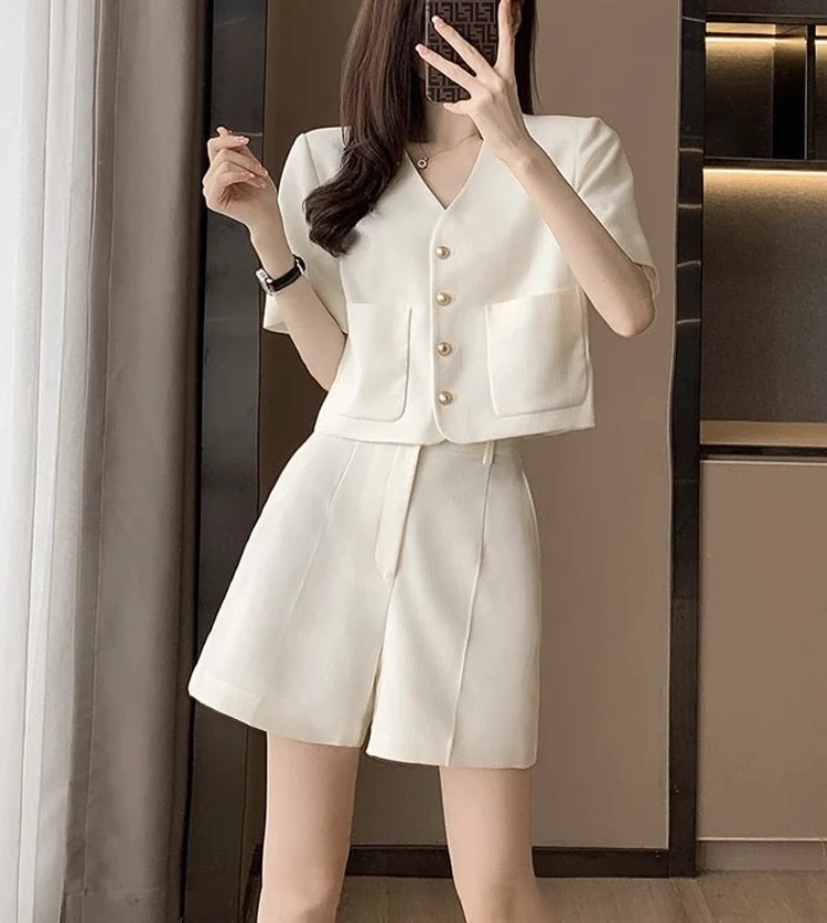 354 【两件套】轻奢风高级感纯色百搭时尚套装（A21）