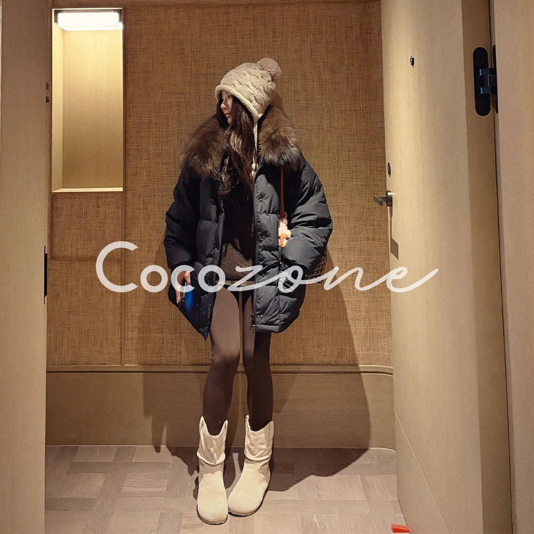 COCO ZONE 刘 一一“深冬”90鹅绒狐狸毛领鹅绒服 CD2A2865