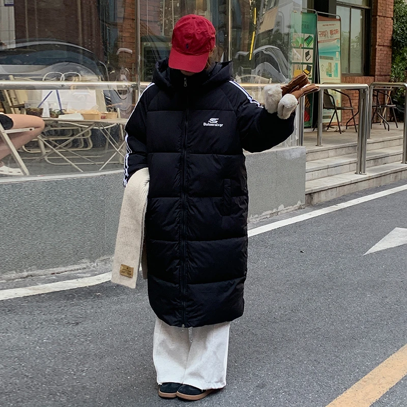 2025年秋冬新款棉服宽松加厚棉衣女韩版膝面包服小个子情侣款棉衣