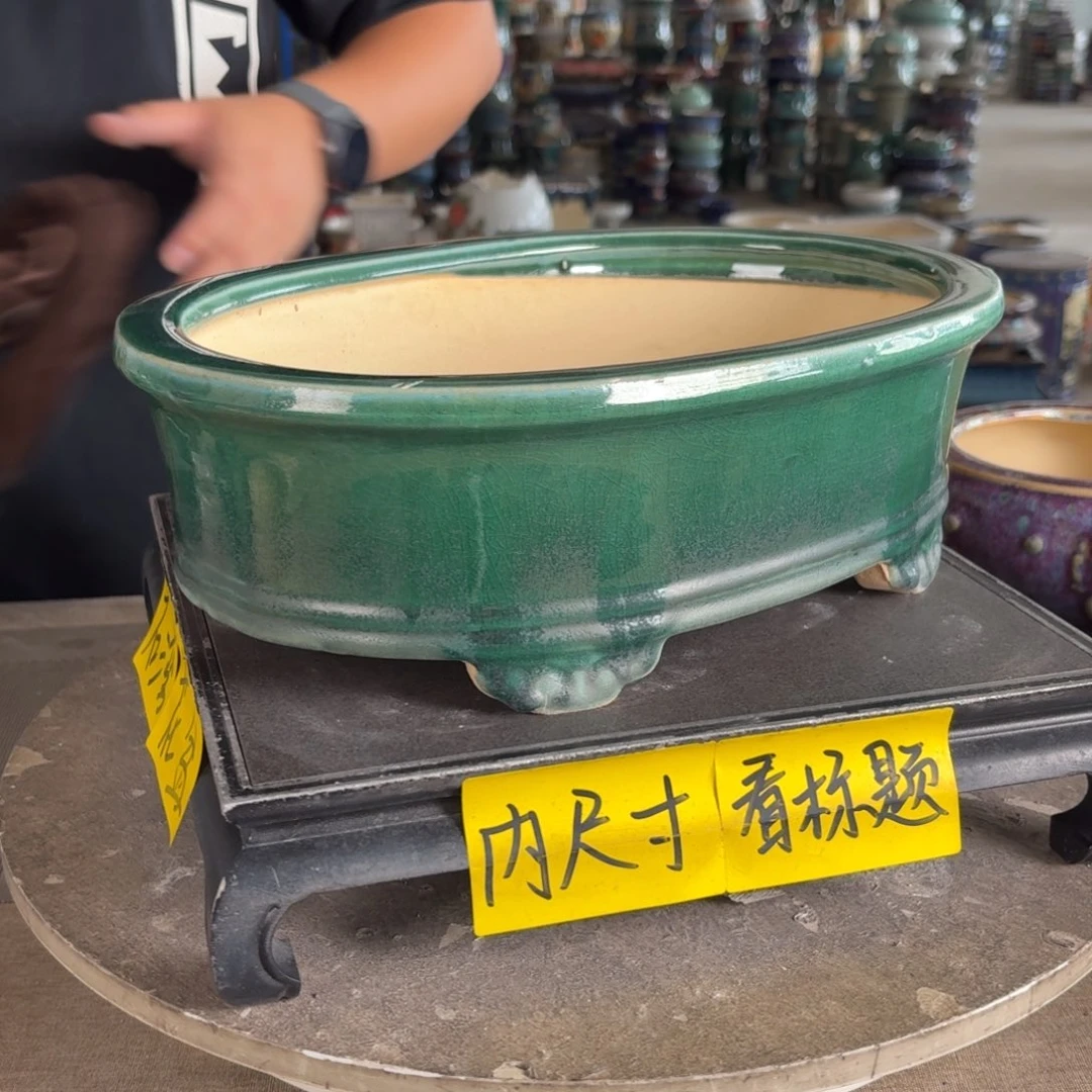 。一风堂石湾花盆 打磨蹭到 内30*20*8