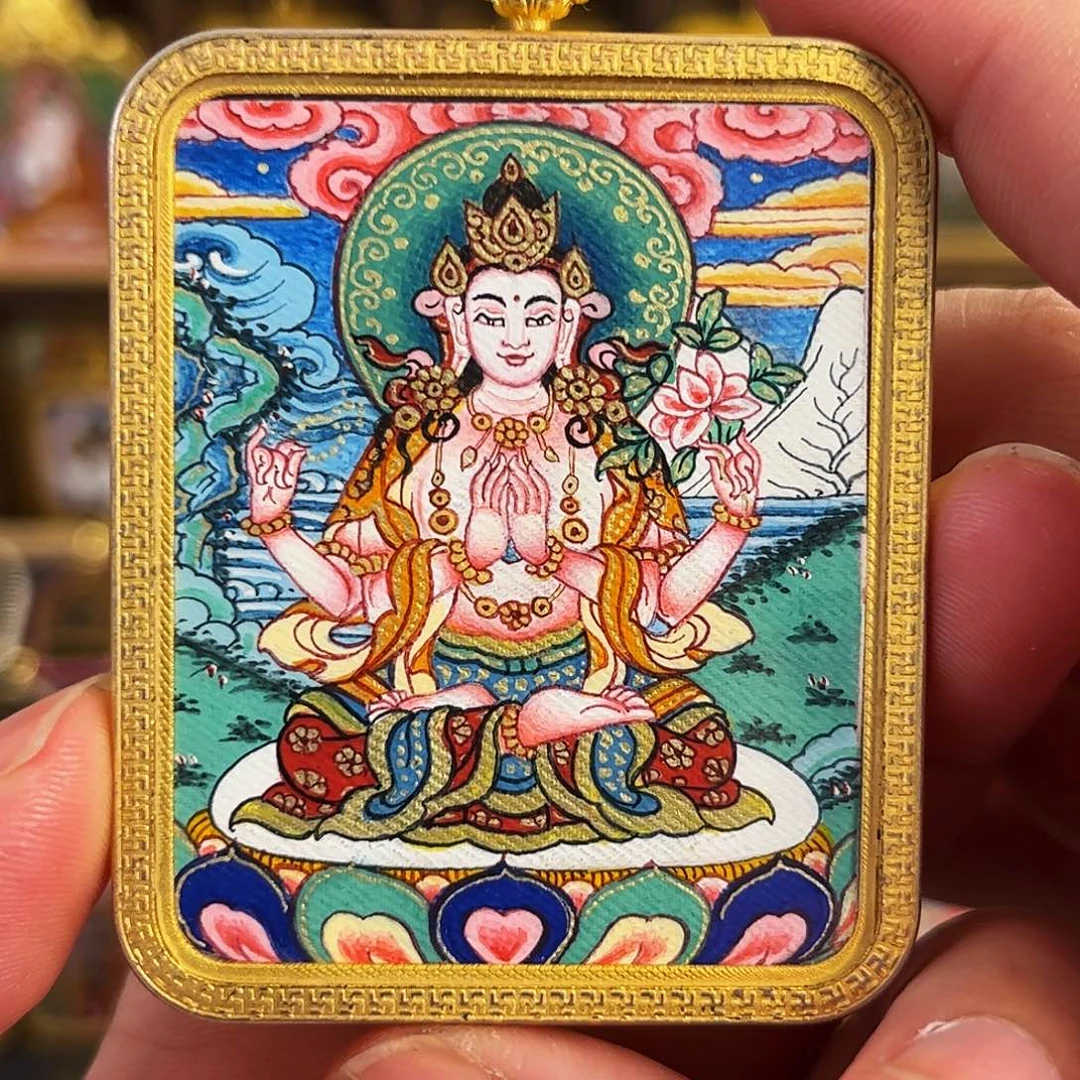 吊坠青海 手工绘制关关