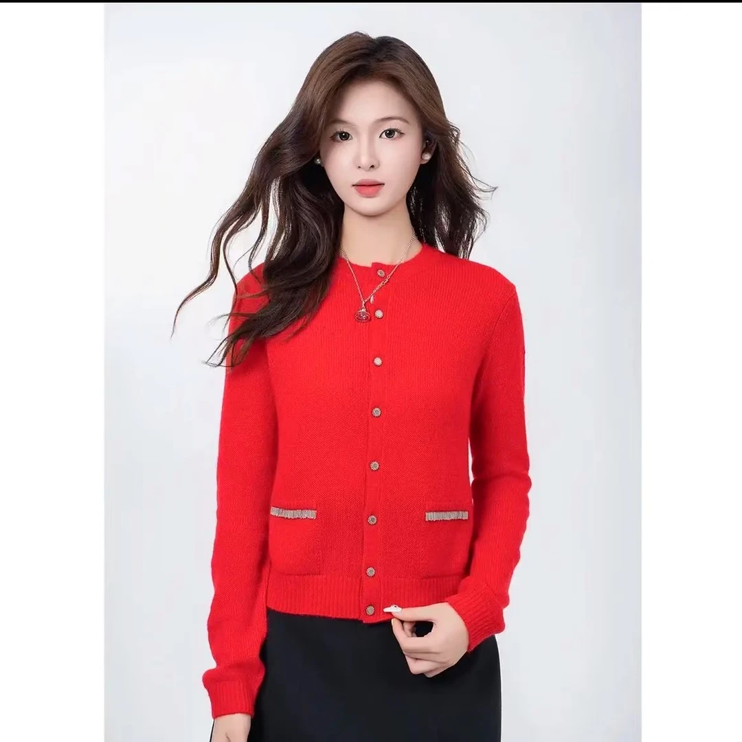 AMASS/阿玛施秋冬新款短款圆领针织衫时尚显瘦百搭5499272