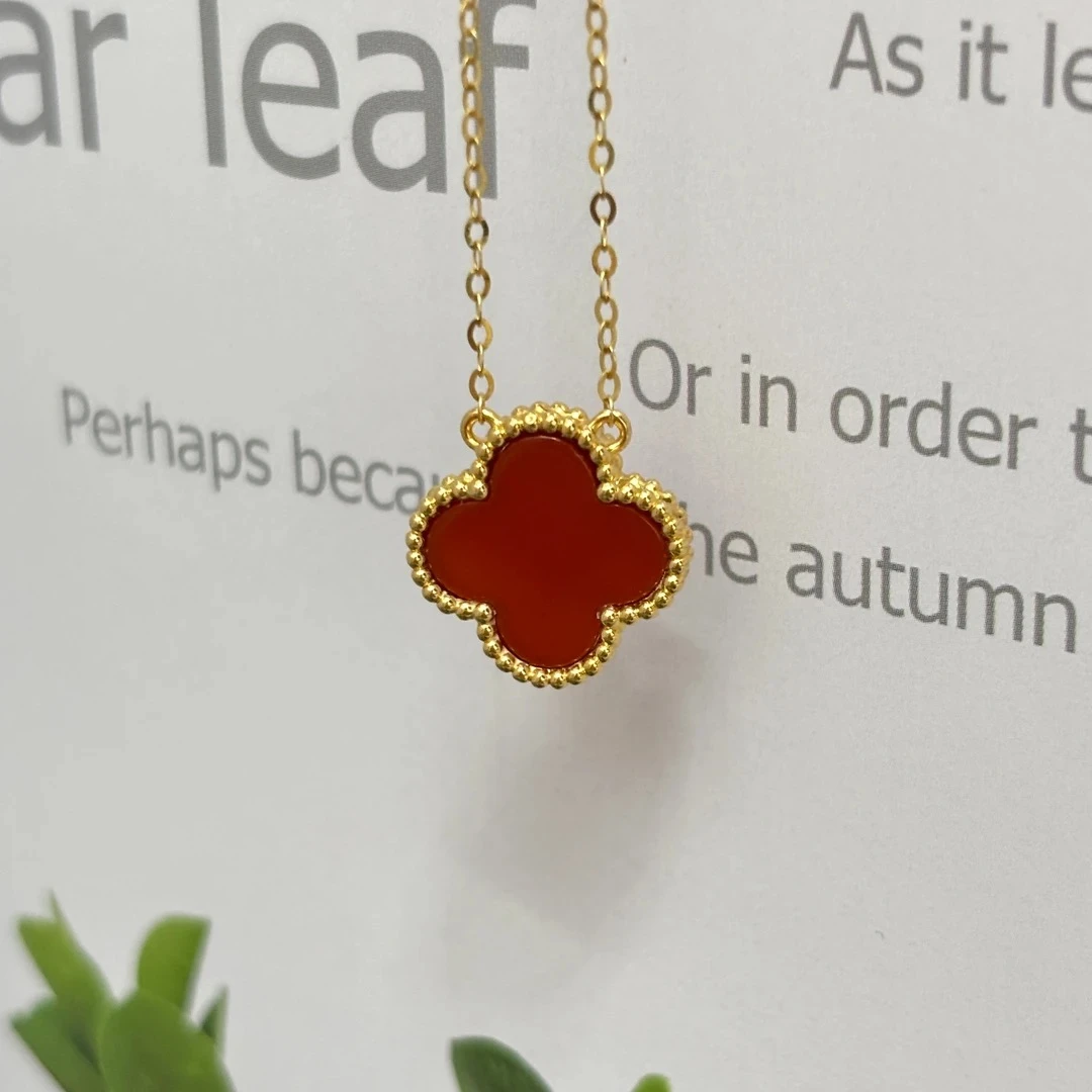 通体18K金时尚百搭幸运花套链-15MM