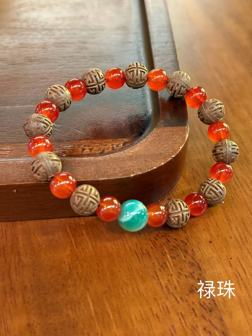 【花蕊夫人】 合香珠手串大马士革玫瑰 手工南瓜珠手串