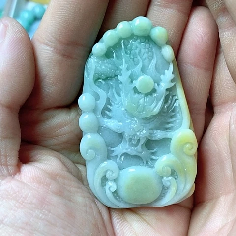 翡翠颈饰未镶嵌天然缅甸翡翠a货