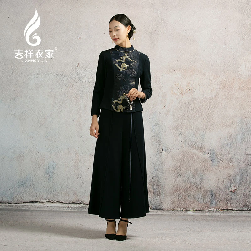 JIXIANGYIJIA/吉祥衣家飞龙兮（阔腿裤）一眼千年系列913223714