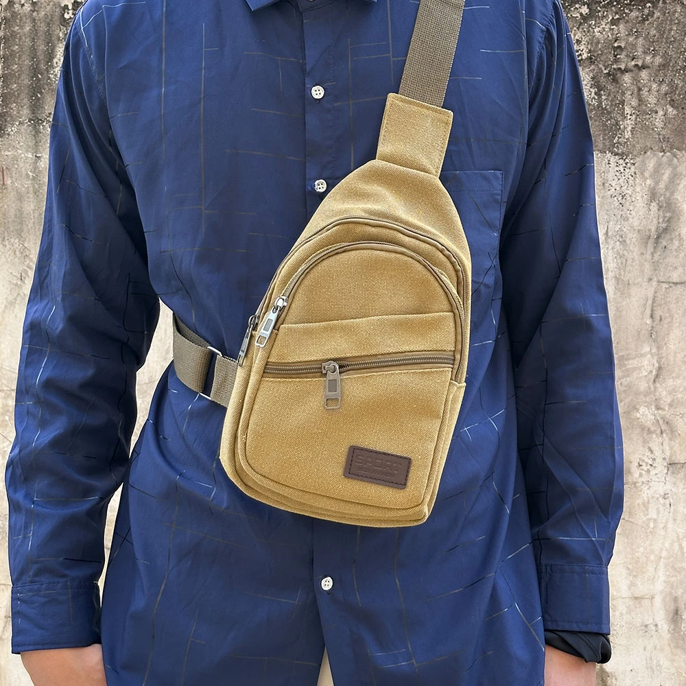 男士胸包大容量多功能斜挎包休闲运动轻便携户外单肩包