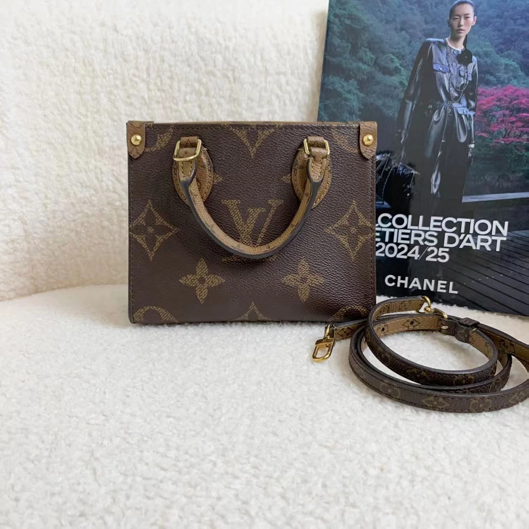 99新 LouisVuitton/路易威登 壹臻/老花Onthego bb 芯片 80441010