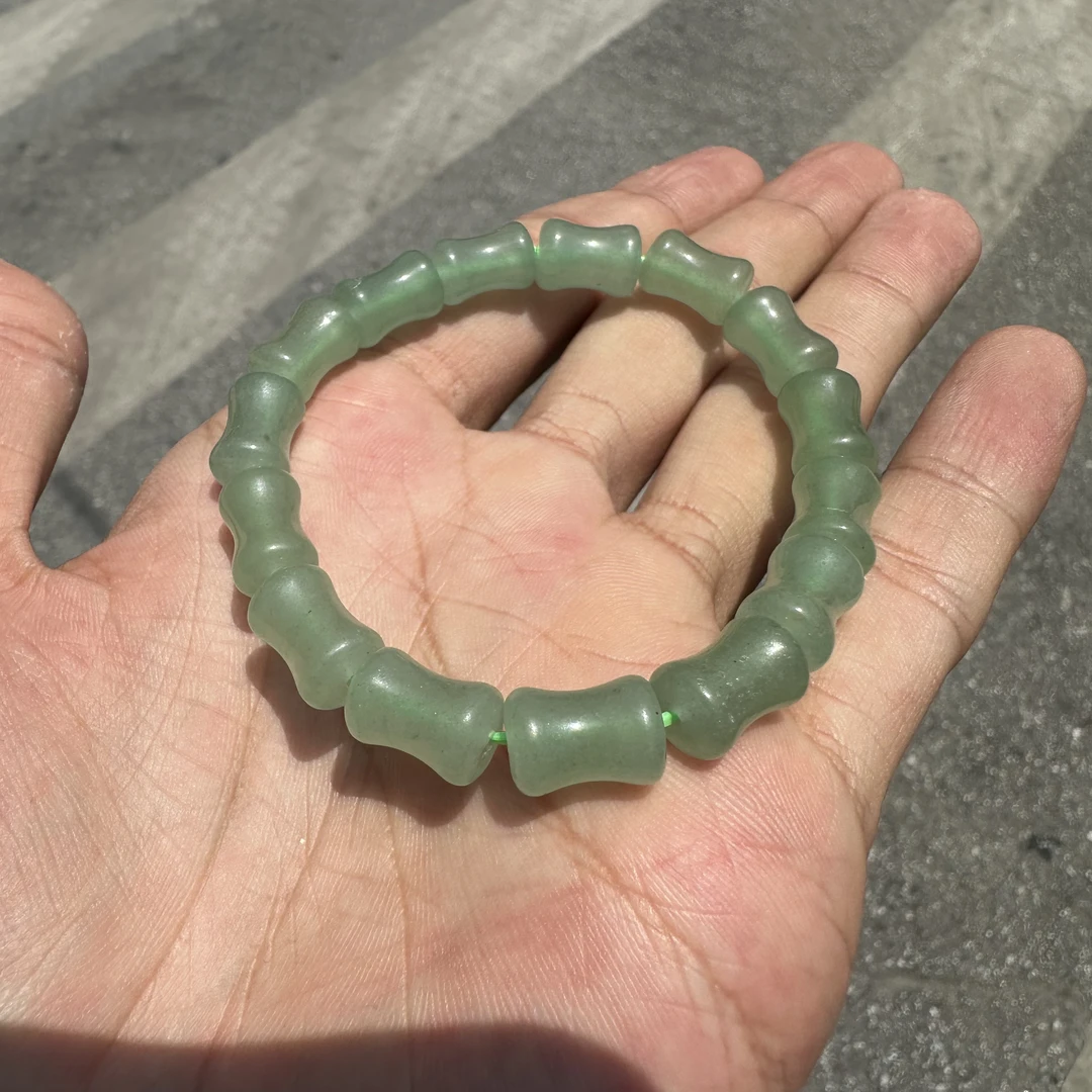 新疆金丝玉东陵玉竹节手串多样性发其一