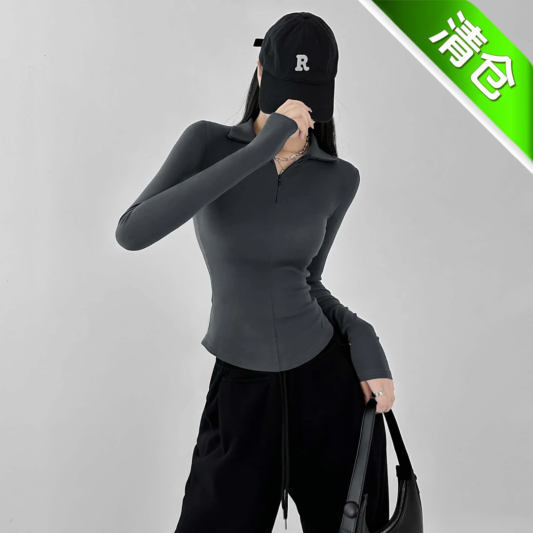 【清仓】2025秋季加绒打底衫女内搭外穿半高领t恤洋气百搭上衣 019