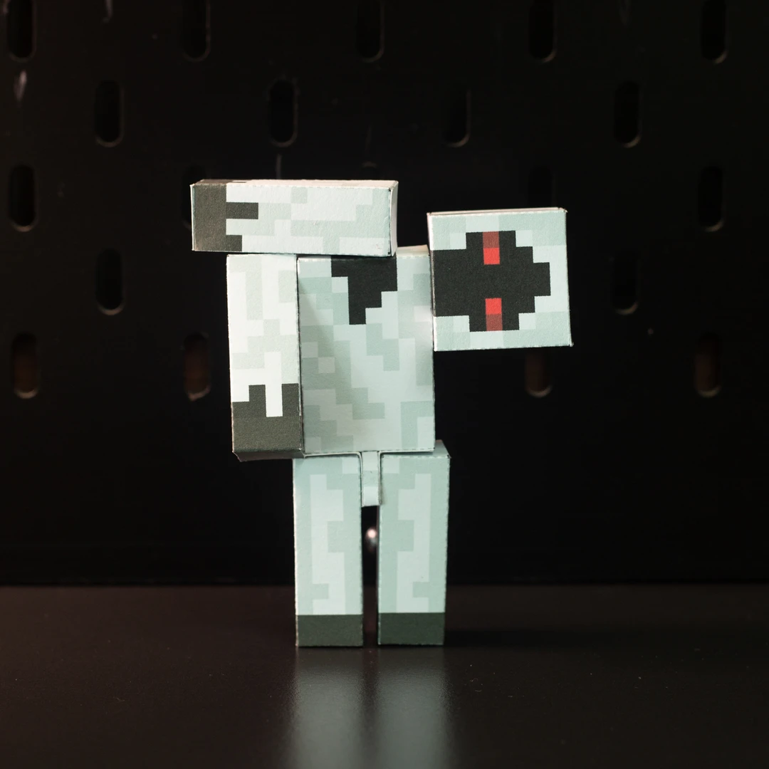 我的世界磁力可动实体303史蒂夫铁傀儡手工纸模型周边手办剪玩具