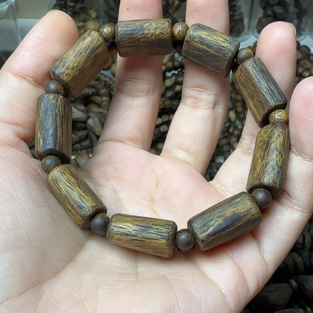 手串沉香单圈手牌高油13.5克绿奇