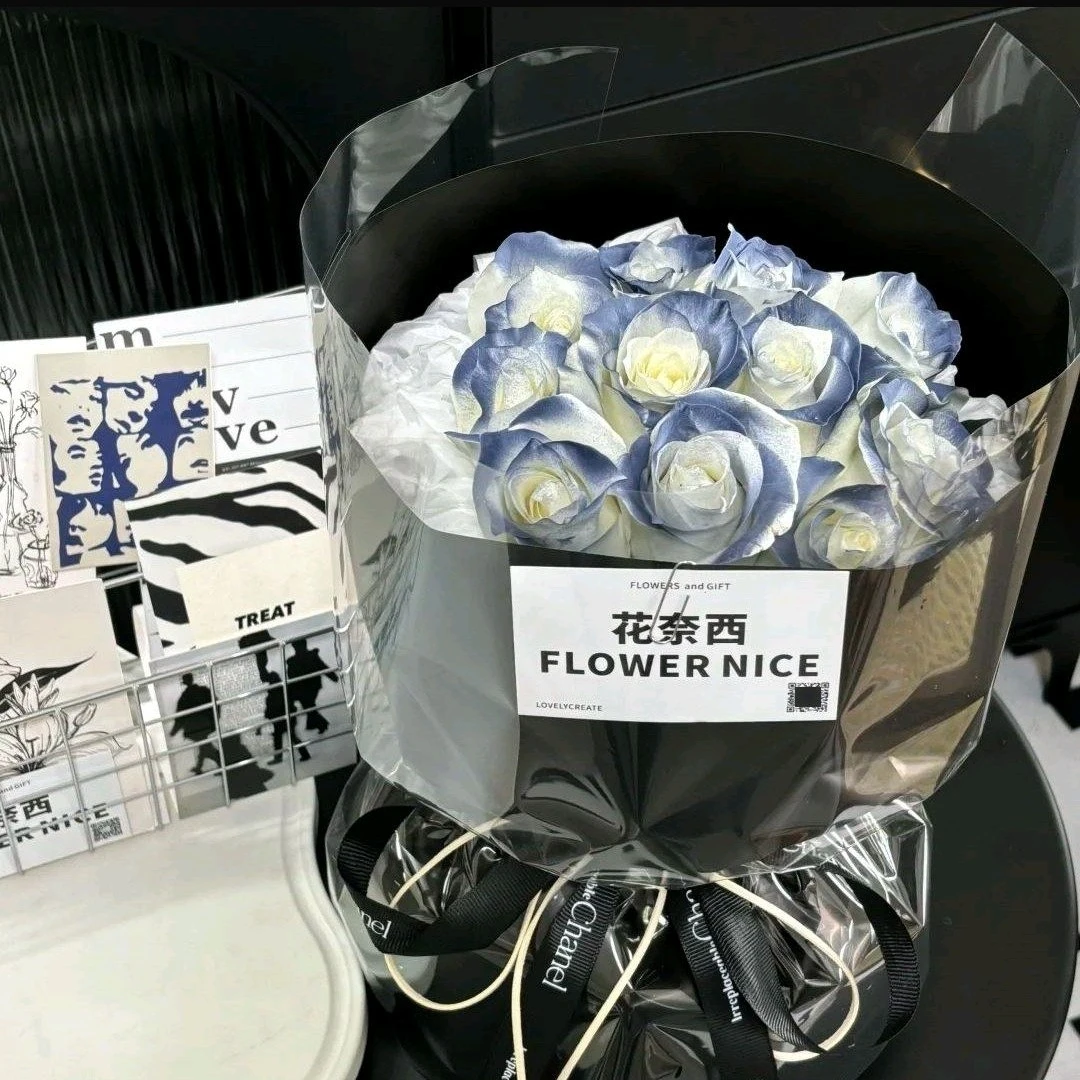 【马耳他蓝】11朵马耳他蓝喷色玫瑰送男朋友生日鲜花