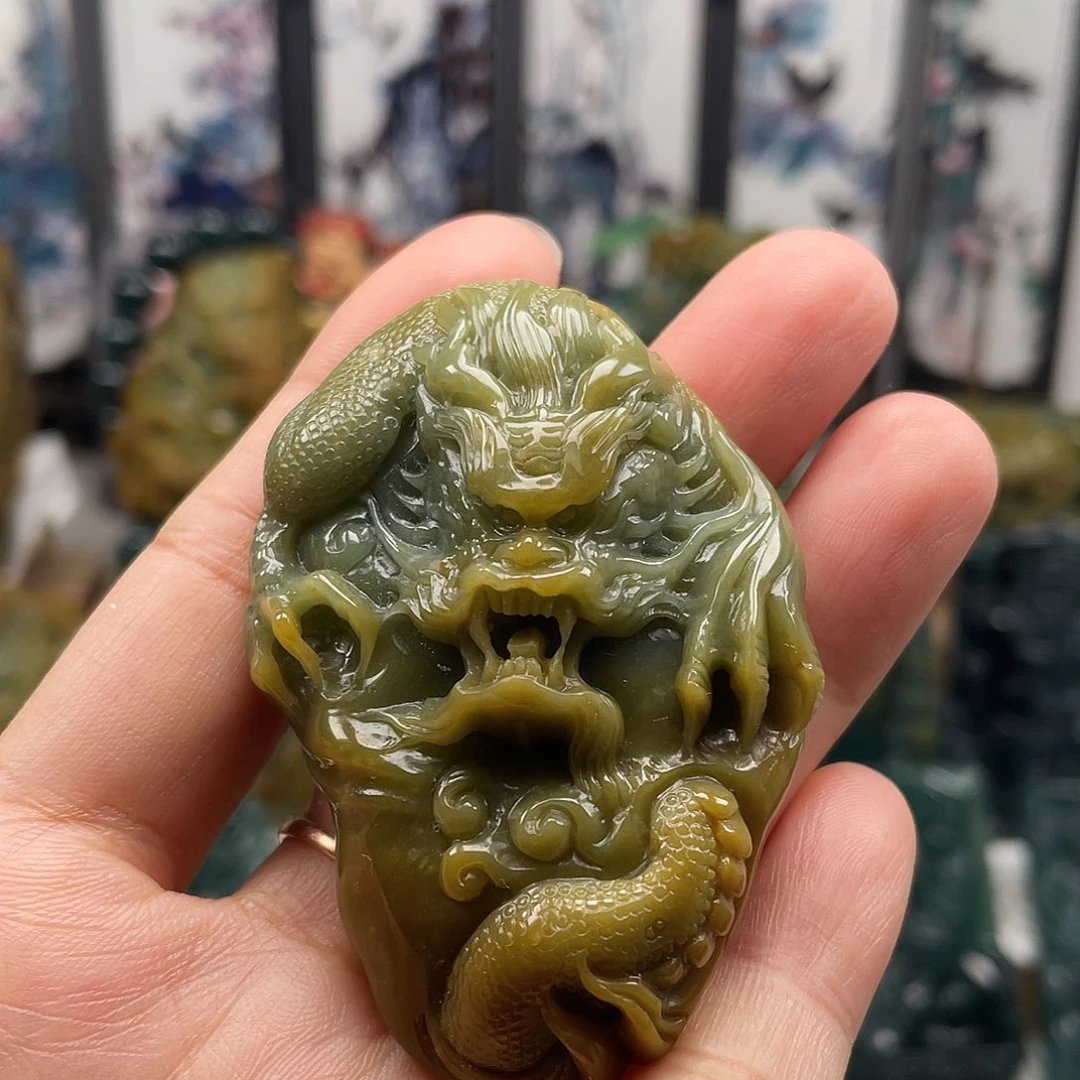 翡翠未镶嵌颈饰天然翡翠a货龙