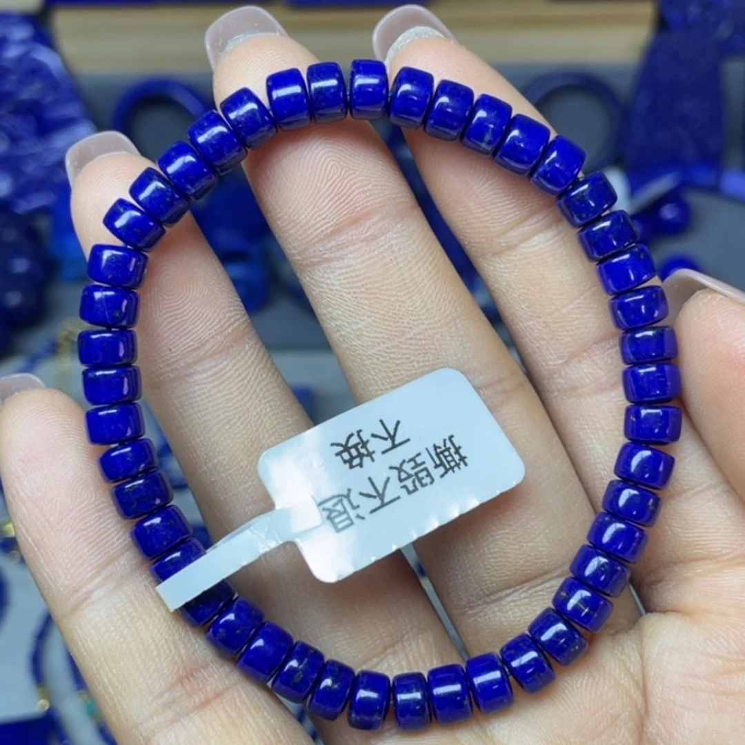 青金石6×4mm直切手串未镶嵌