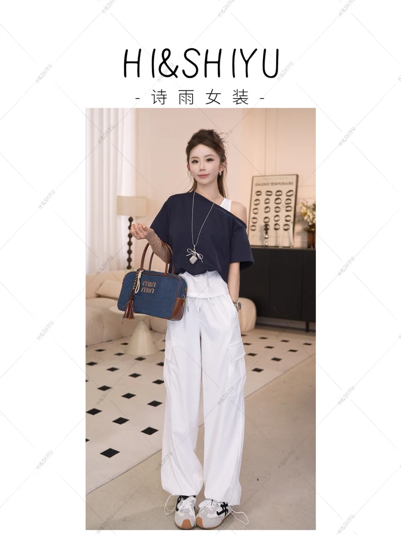 HISHIYU2025春夏季新款工装休闲裤宽松百搭户外运动裤子