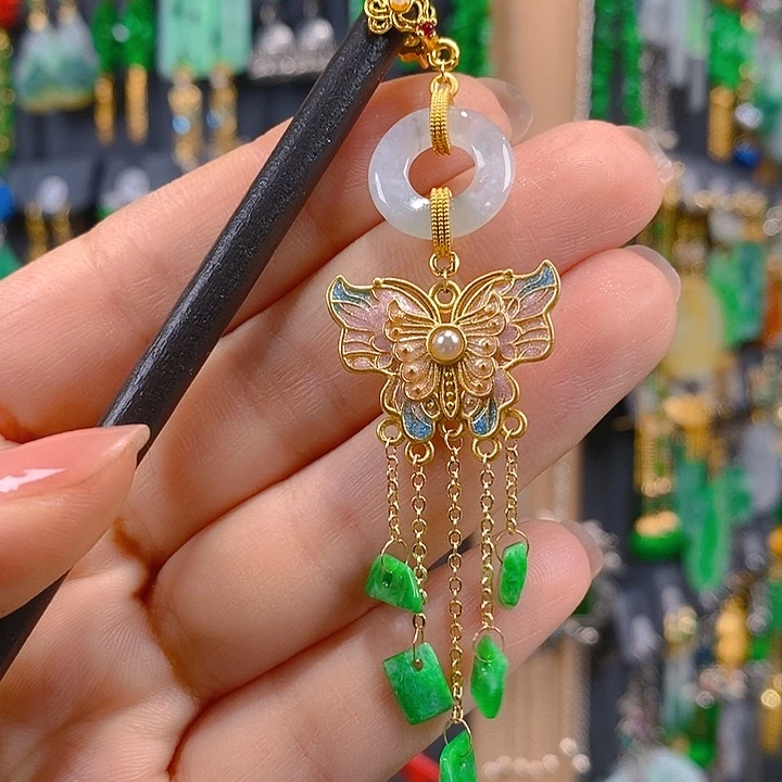 翡翠未镶嵌耳饰翡翠