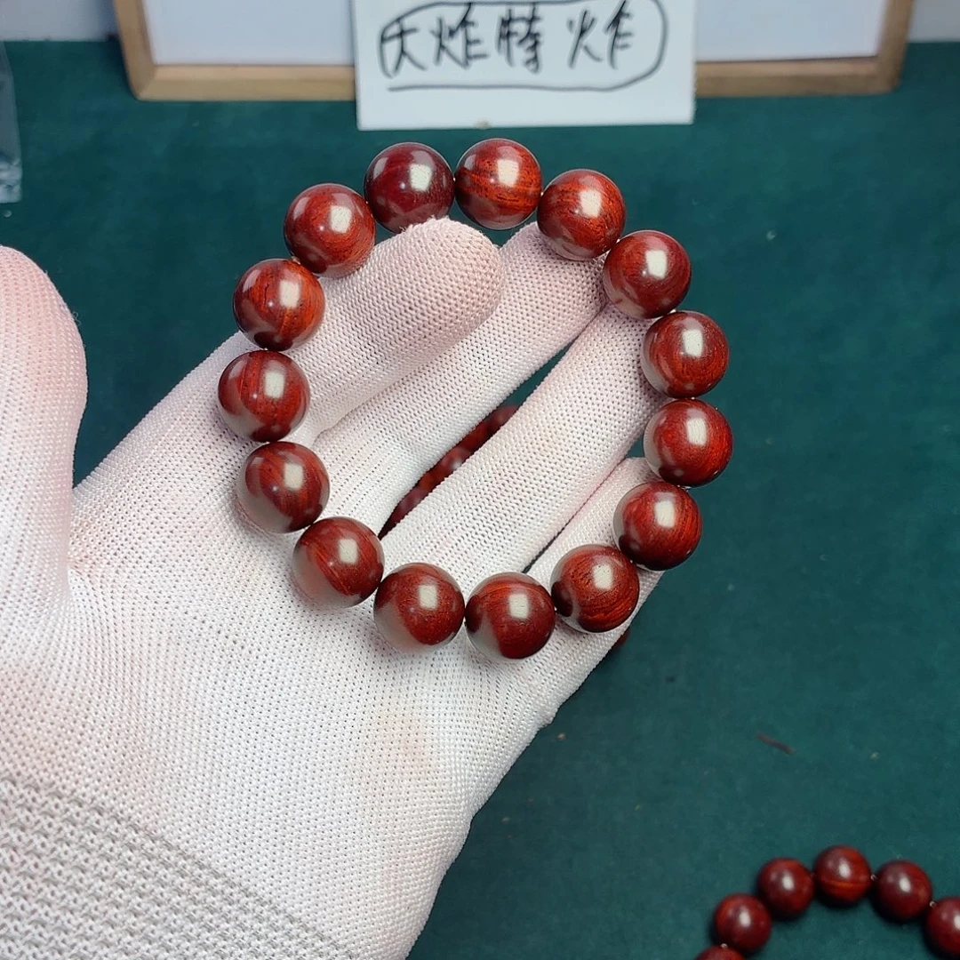 檀香紫檀（小叶紫檀）手串/手链15无胶无腊0宗黑丝