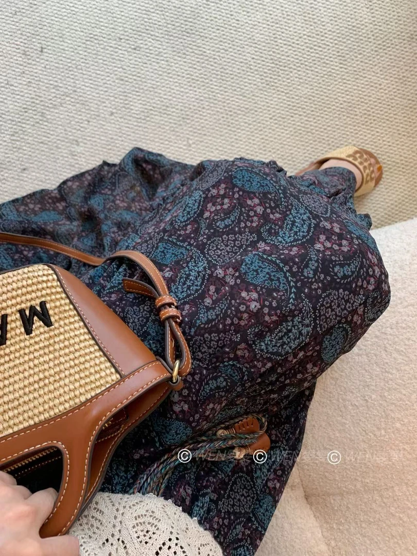 WEN 25新款气质高腰碎花百搭半身裙WWQ0090