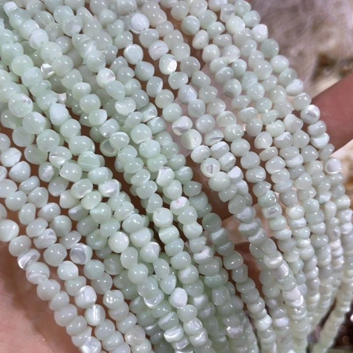 贝壳非金属一条薄荷绿随形小豆豆