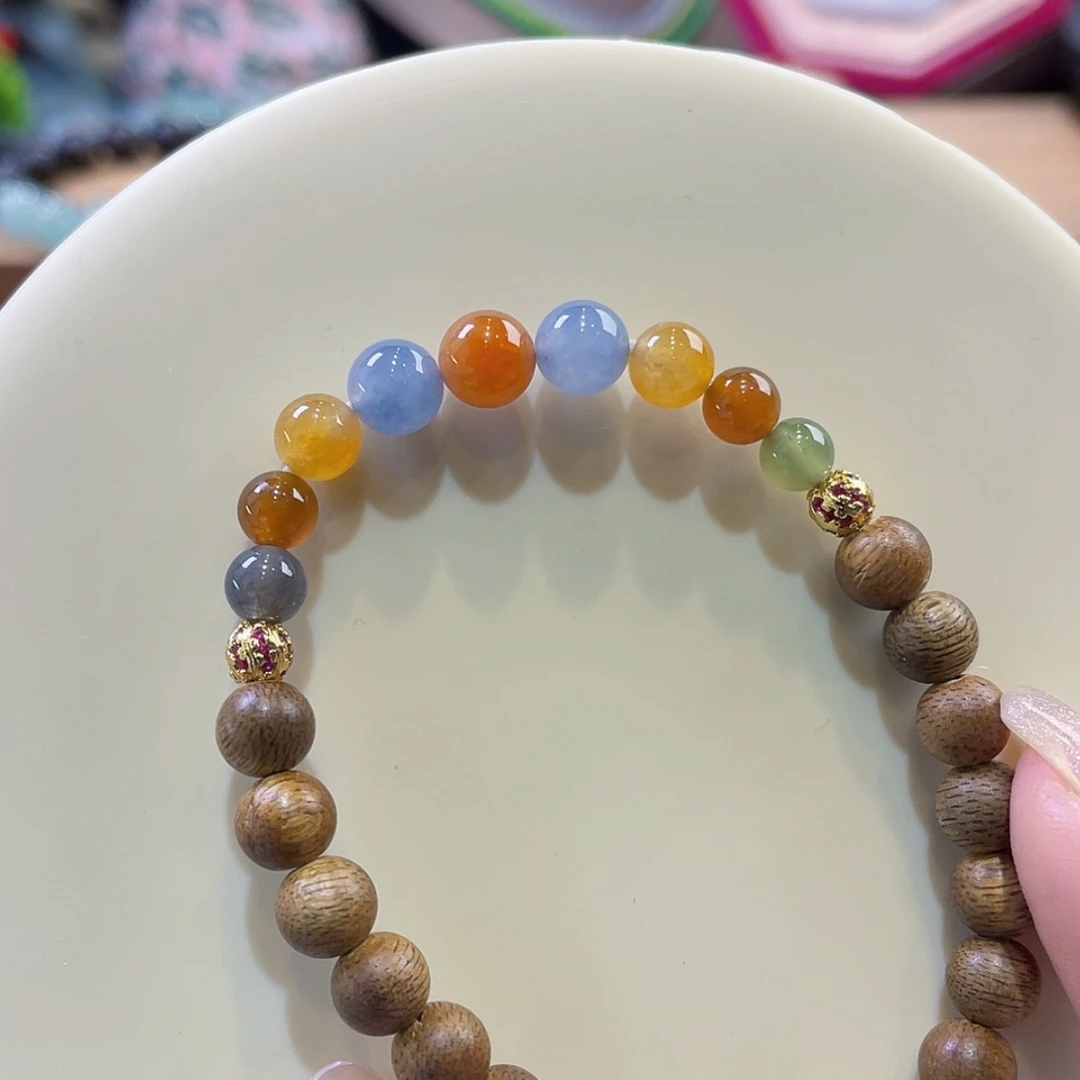 【闪购商品】翡翠颈饰未镶嵌彩虹糖
