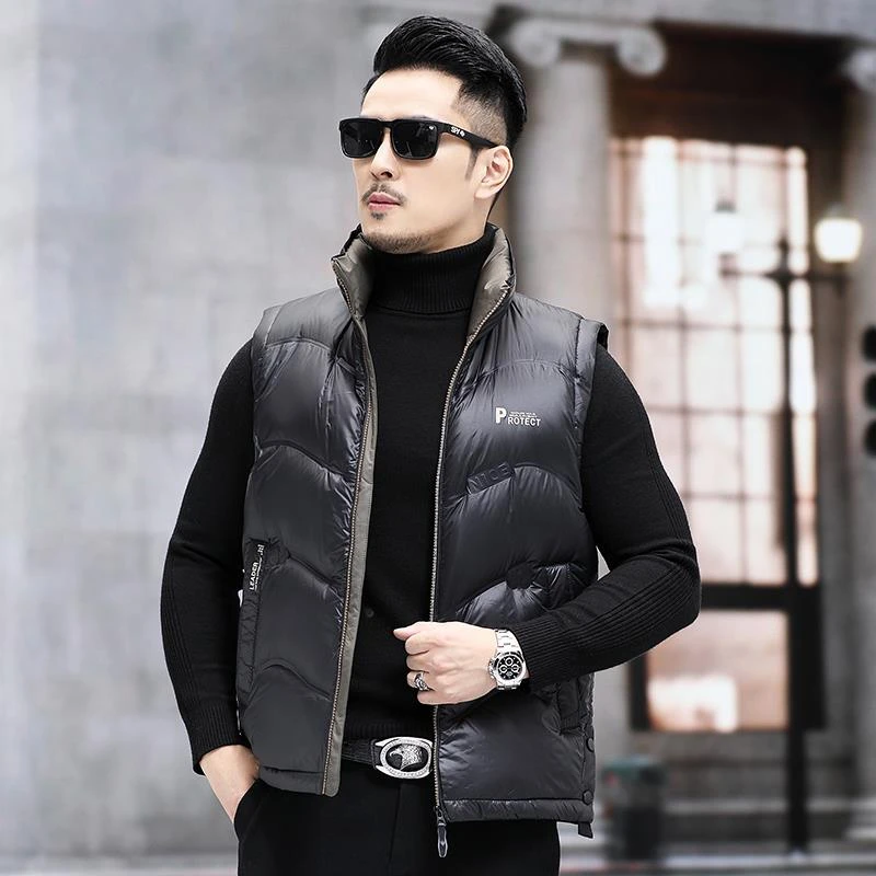 【奥莱断码】羽绒马甲男2025秋冬季新款休闲 背心马夹无袖羽绒服保
