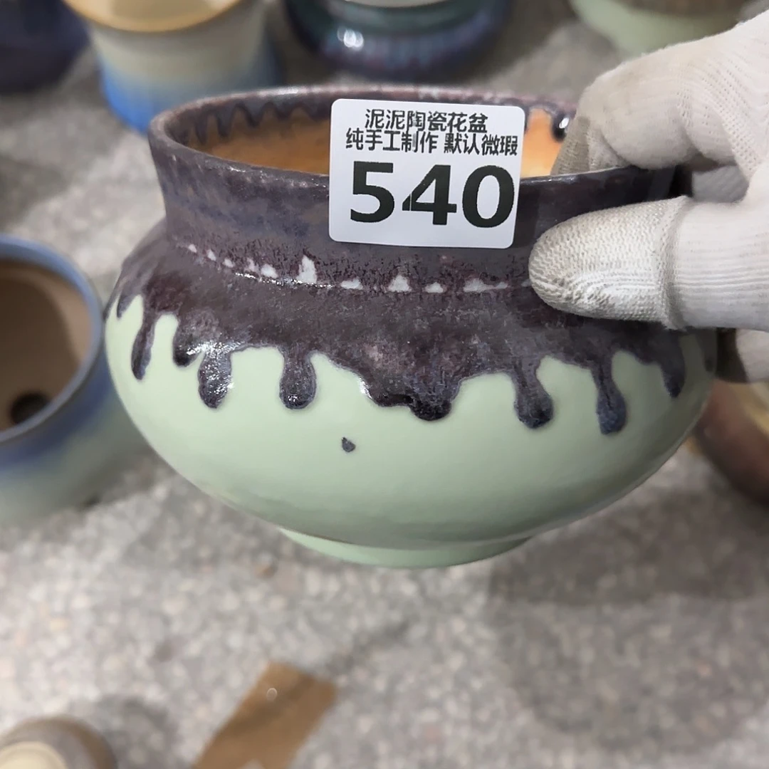 瓷片景德镇手工花盆默认次品