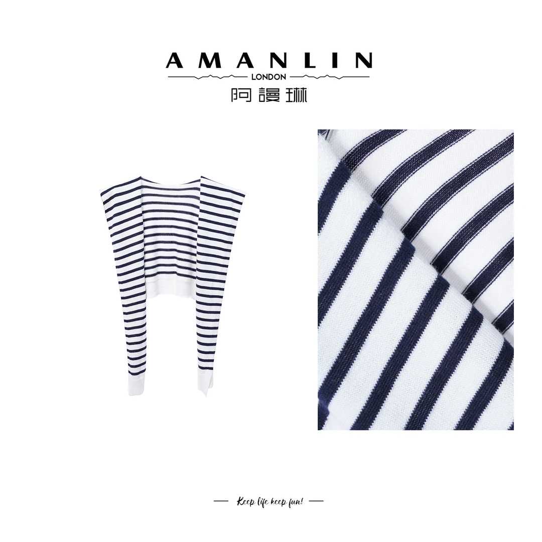 【AMANLIN】秋季欧若风百搭披肩办公室空调房小坎肩氛围感WS600329