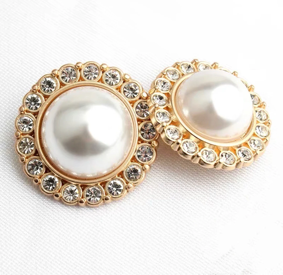 金属扣子一份10个 小香风白色高档时尚百搭