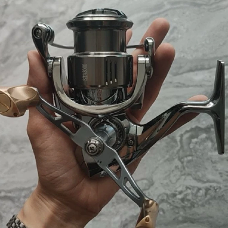 远投轮泛用无间隙路亚海钓纺车轮矶竿渔轮ul微物竿线杯金属钓鱼