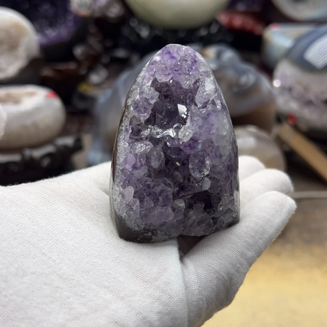 紫晶珠宝半成品未镶嵌晶镇70