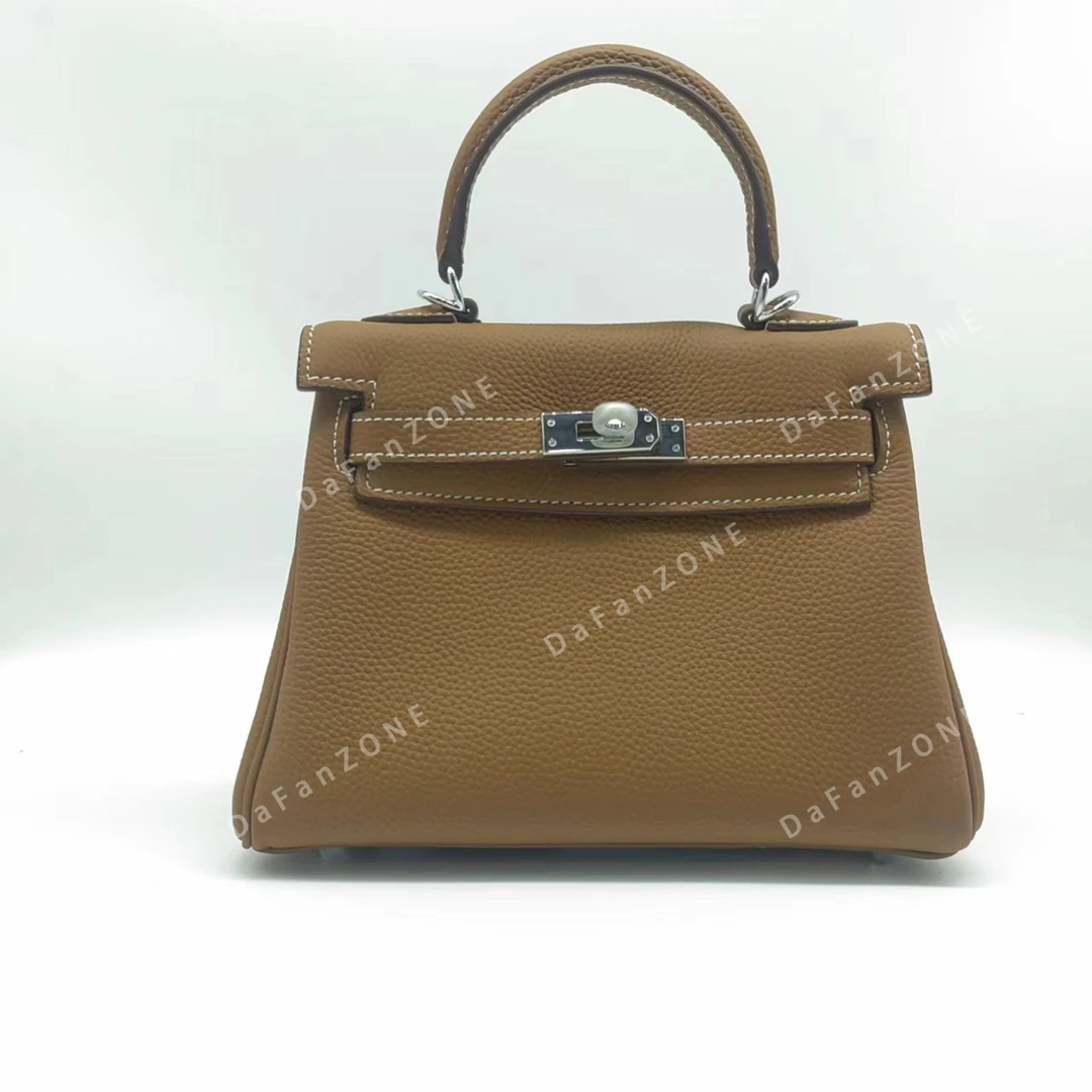 【芝麻集】XKY-6915-棕色RAIN.CUN简约百搭时尚腋下斜跨轻奢女包