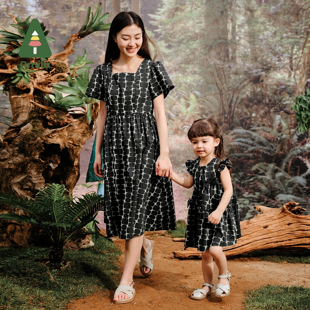 【黑森林】Amila啊咪啦2024夏季母女亲子连衣裙5X4QZ200G-5X4QZ200M
