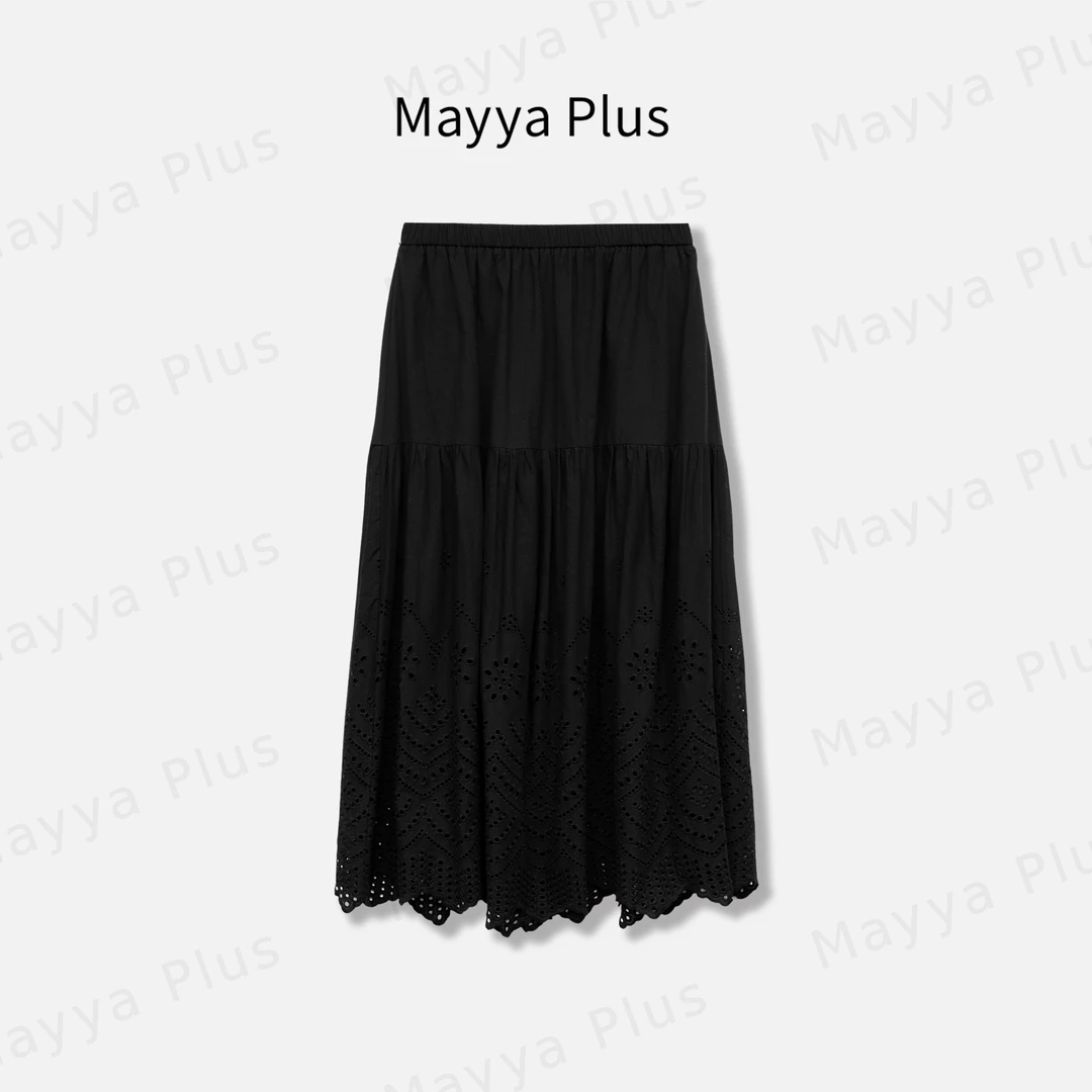 【半岛裙】Mayya Plus麦芽定制轻奢气质显瘦百搭款梭织半裙32519285