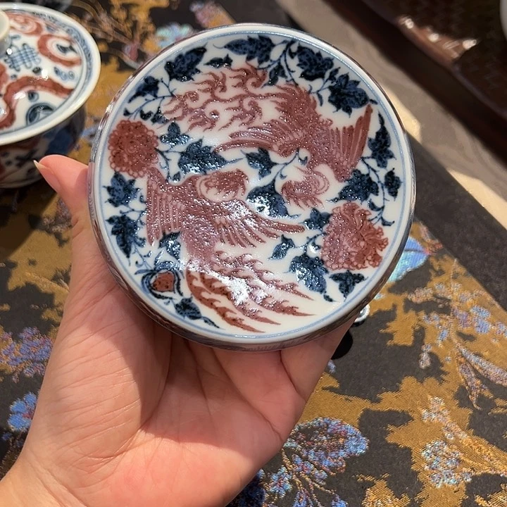 元青拙手仿元青花釉里红