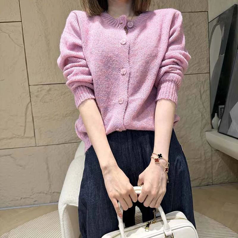 气质镂空时尚宽松洋气温柔减龄毛衣针织开衫LK2501188