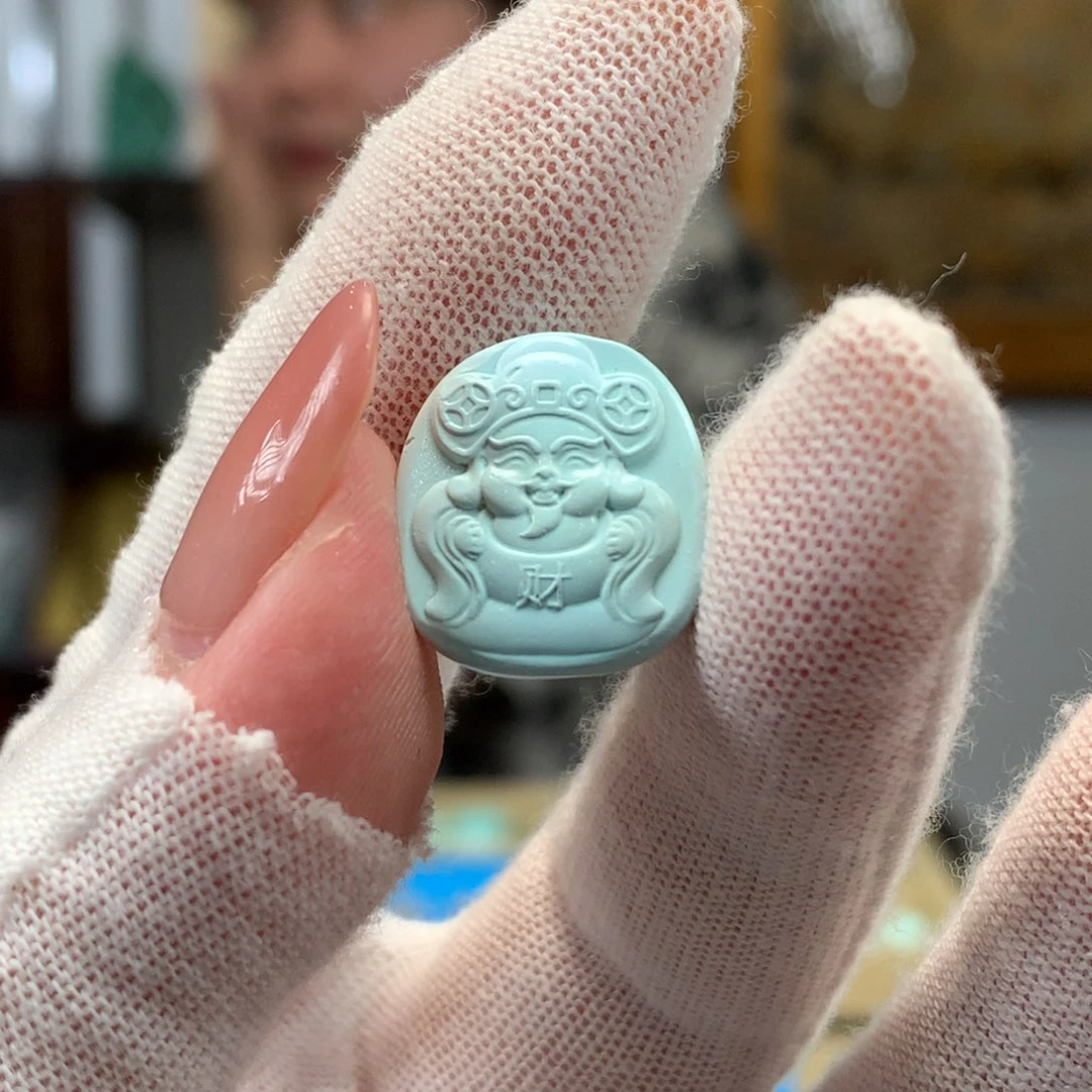 绿松石未镶嵌挂件