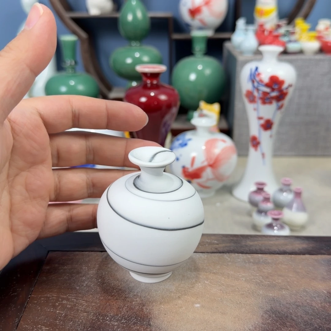 陶瓷手工小花器摆件