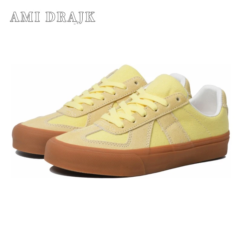 AMI DRAJK新款德训鞋鹅黄色板鞋正品男女款休闲鞋耐磨减震专业滑