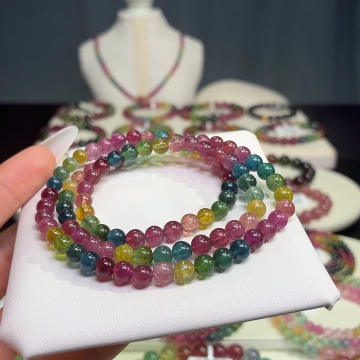 手链碧玺未镶嵌天然碧玺5.8