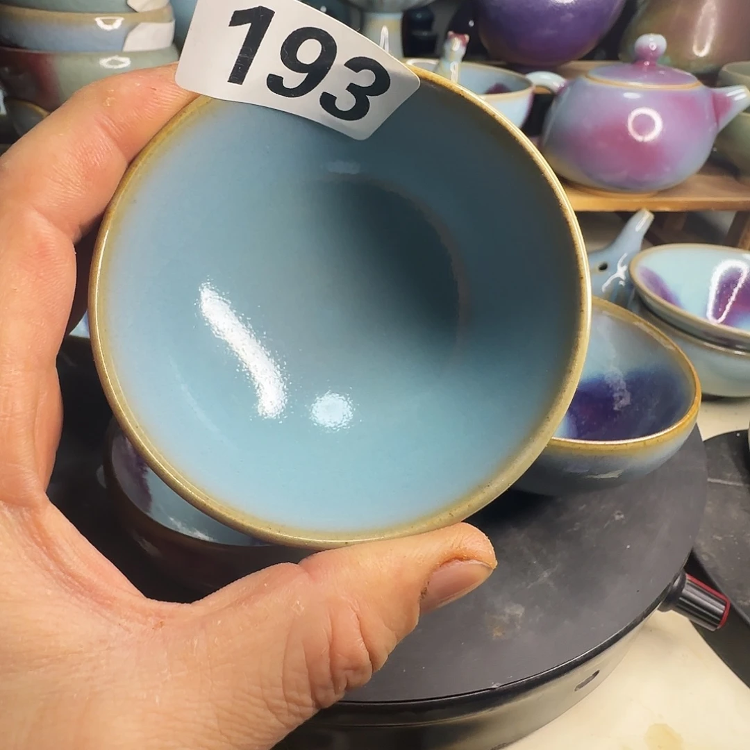瓷片宋钧仿古鸡心碗