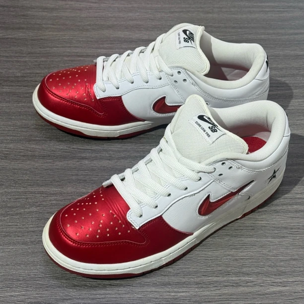 42.5码/NIKE/Supreme x Dunk白红/休闲鞋/95新 店