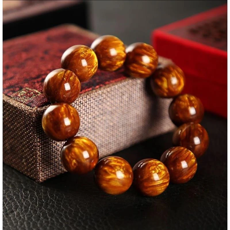 铁合金石英石手链 W002金丝海柳手串（无礼盒）